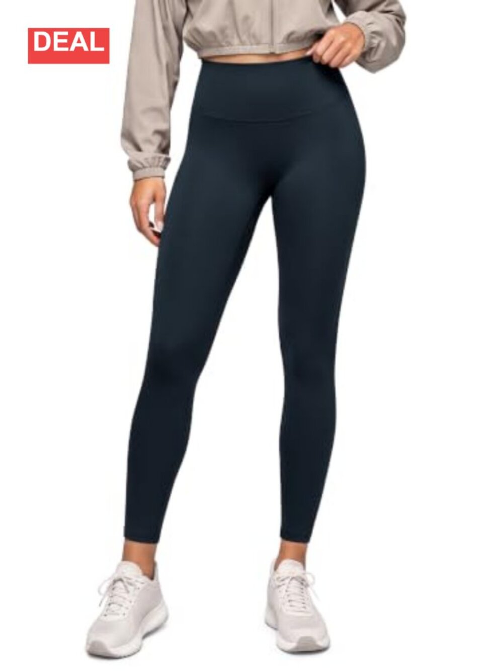 ODODOS No Front Seam Yoga Leggings High Waist Buttery Soft Nylon Spandex